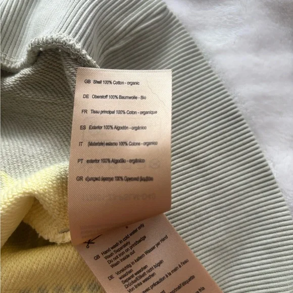 NWOT Unisex Scotch & Soda Beige and Cream Tie-Dye Crewneck Sweater Size S - Picture 6 of 6